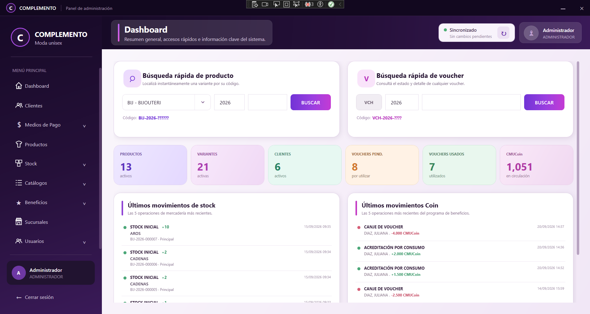 Dashboard de ComercioIntegral