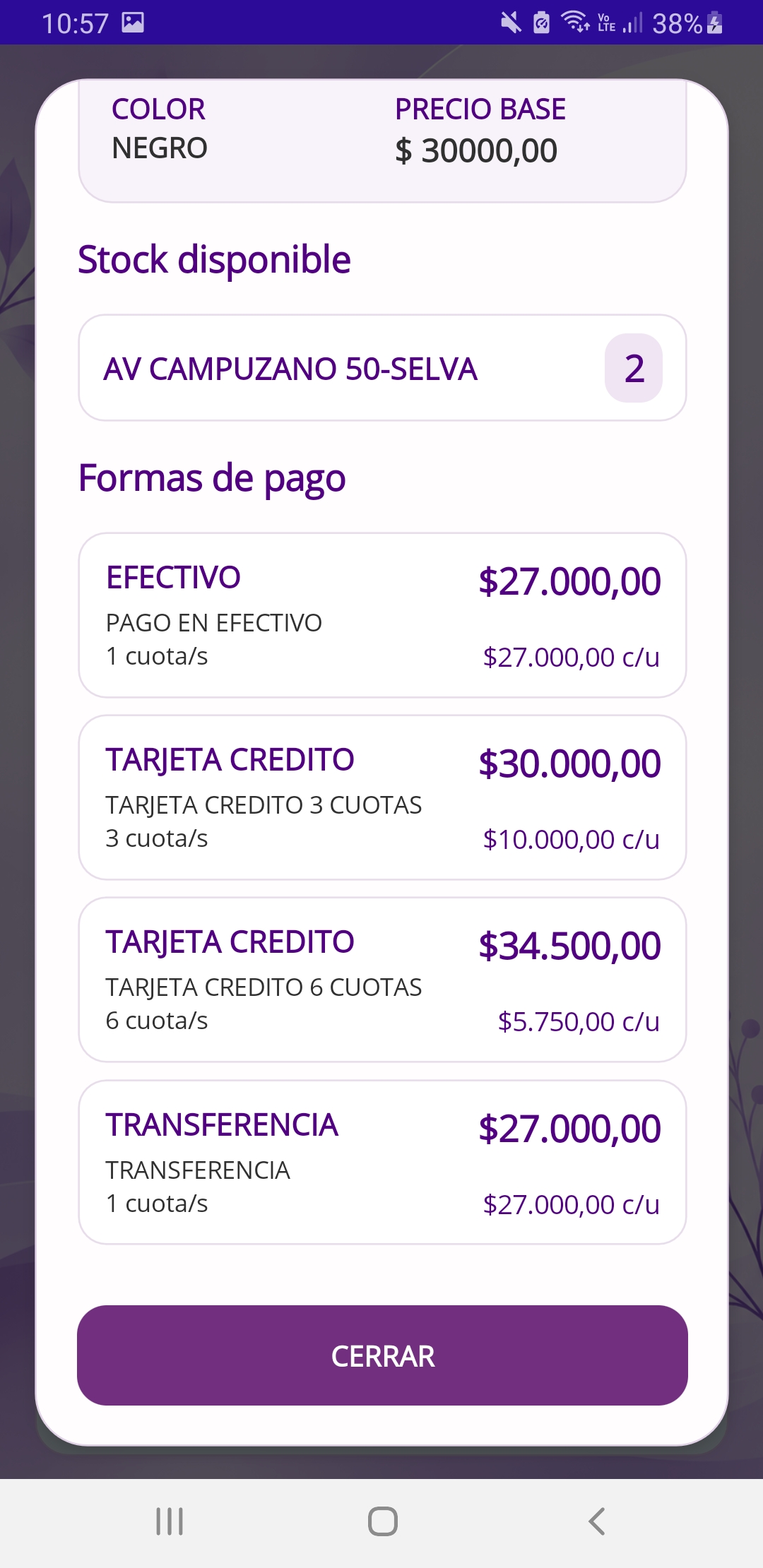 Precios y cuotas de ComercioIntegral